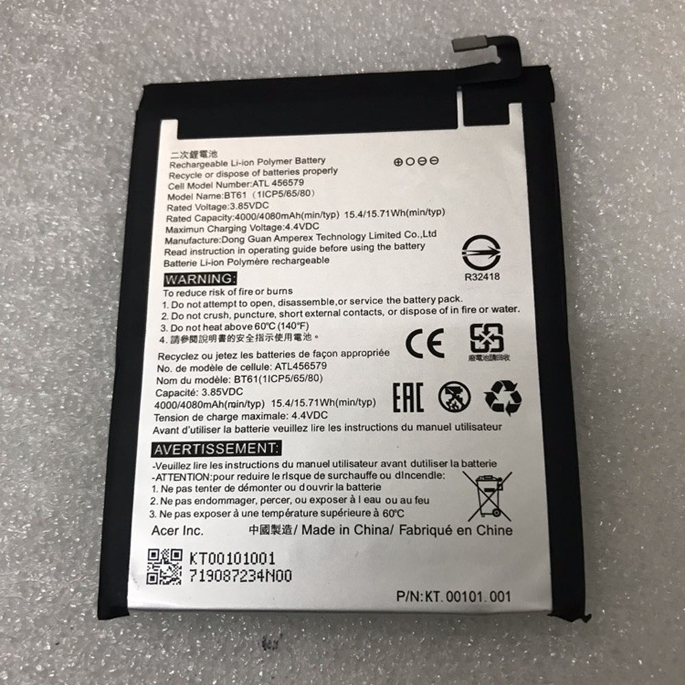 Batería para Iconia-Tab-B1-720-Tablet-Battery-(1ICP4/58/acer-BT61
